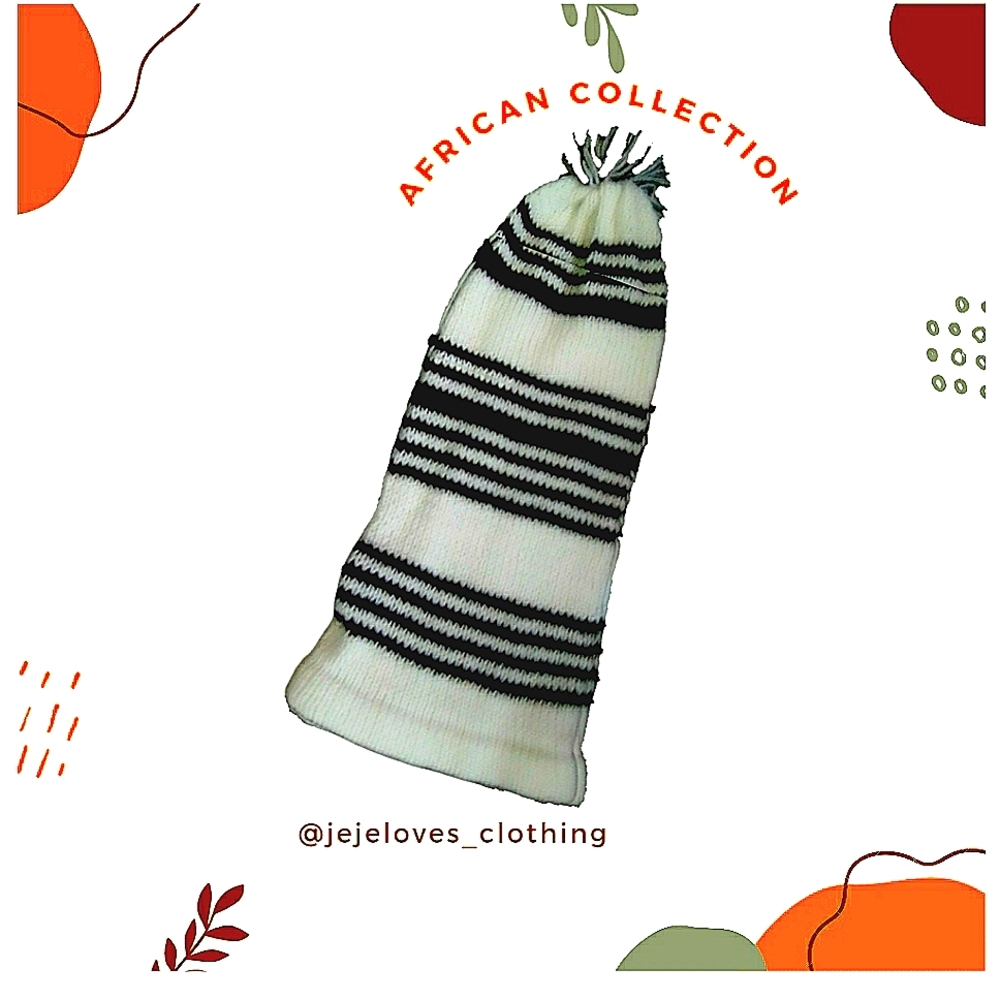 Long stripped Igbo hat